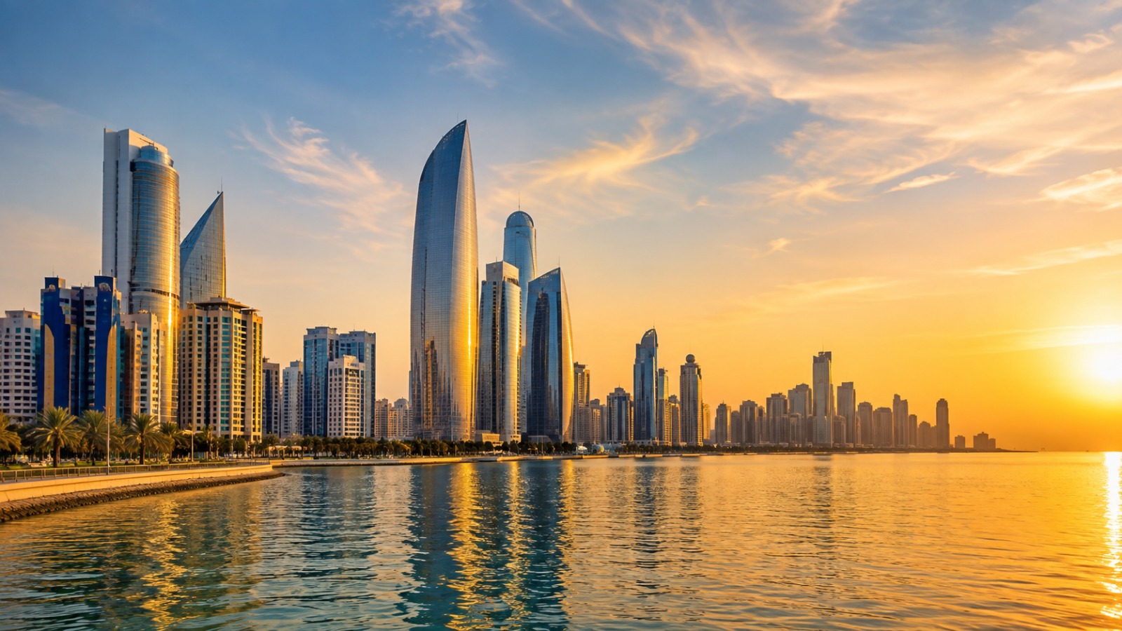 Abu Dhabi skyline — corporate account for a fintech startup