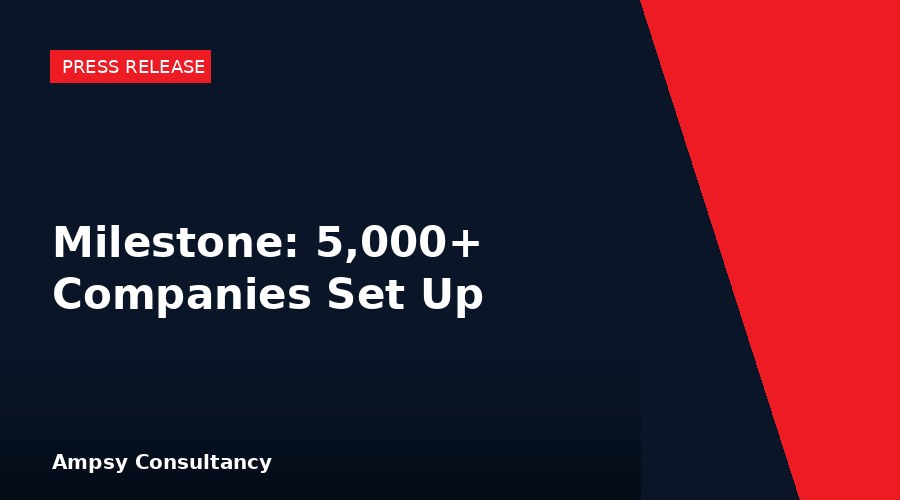 Ampsy Consultancy Achieves Milestone of 5,000+ Companies Set Up